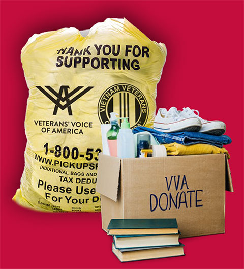Donation items in a bag